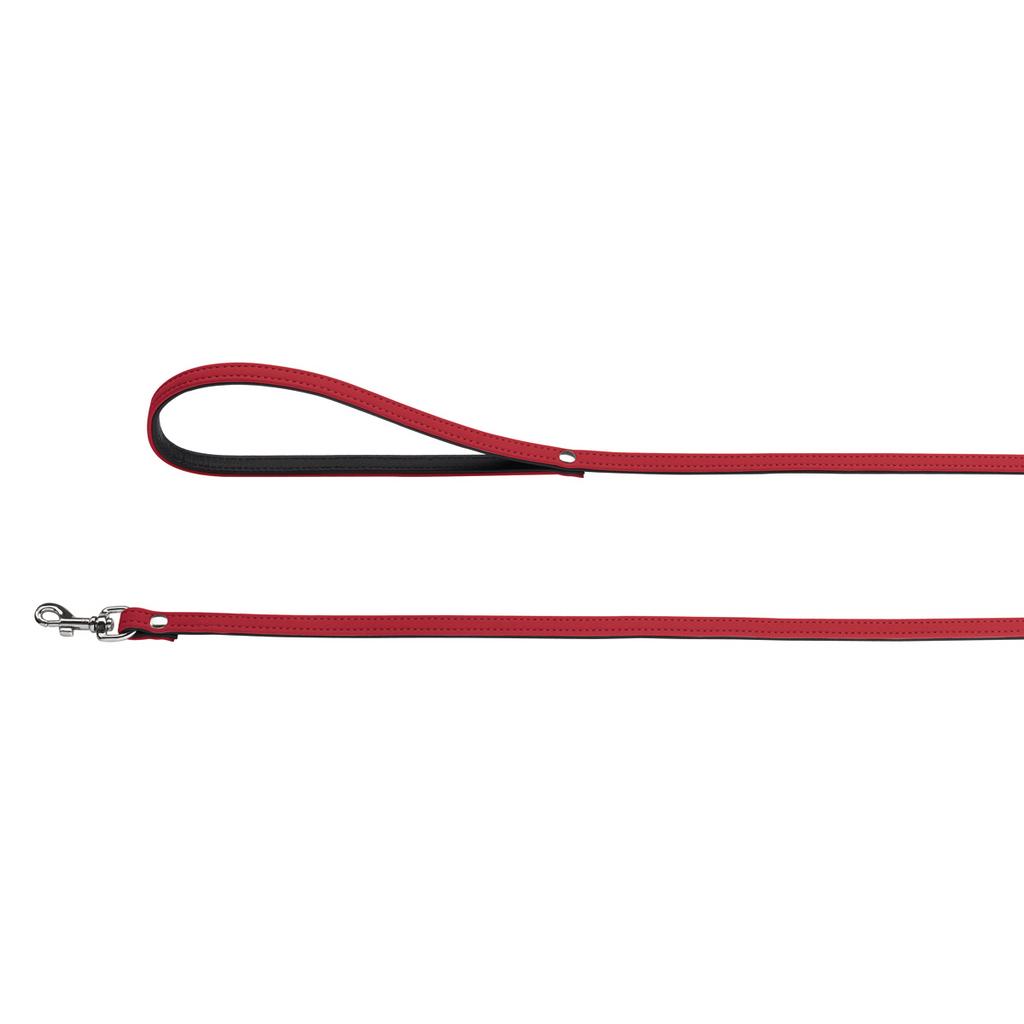 Hunter Art Nubuck Luxury Red Slim Lead - Fernie's Choice Classic Country Wear for Dogs