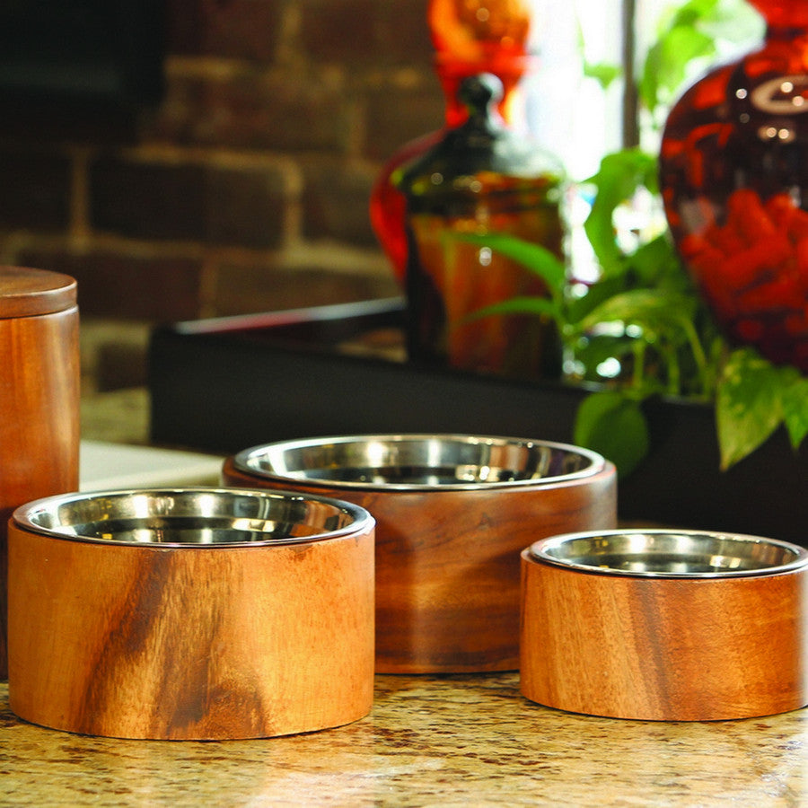 Anderson Designer Raised Wooden Dog Bowl - Fernie's Choice Classic Country Wear for Dogs