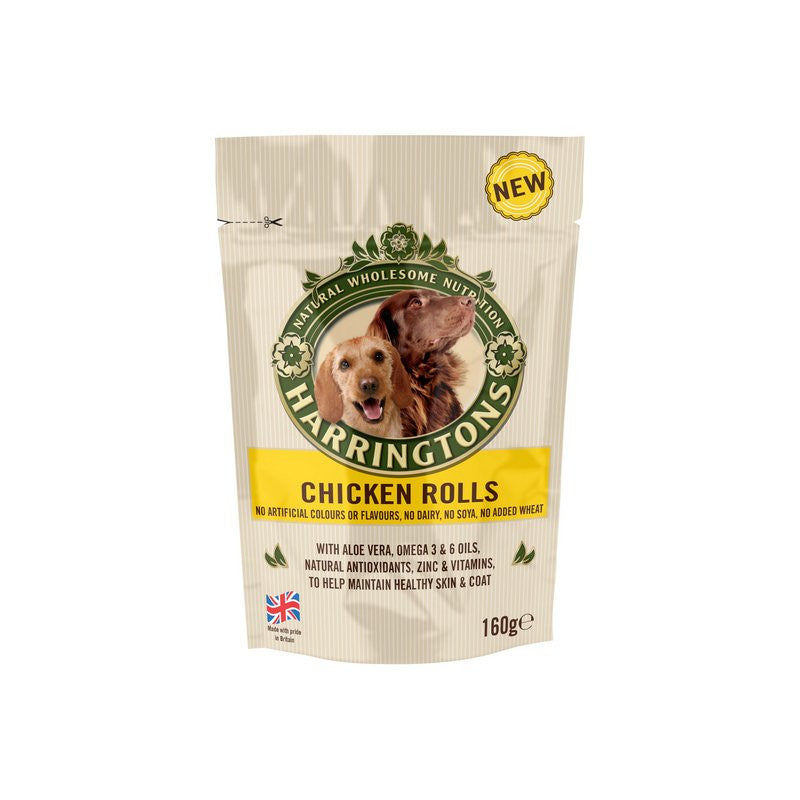 Harringtons Chicken Rolls Dog Treats 160g - Fernie's Choice Classic Country Wear for Dogs