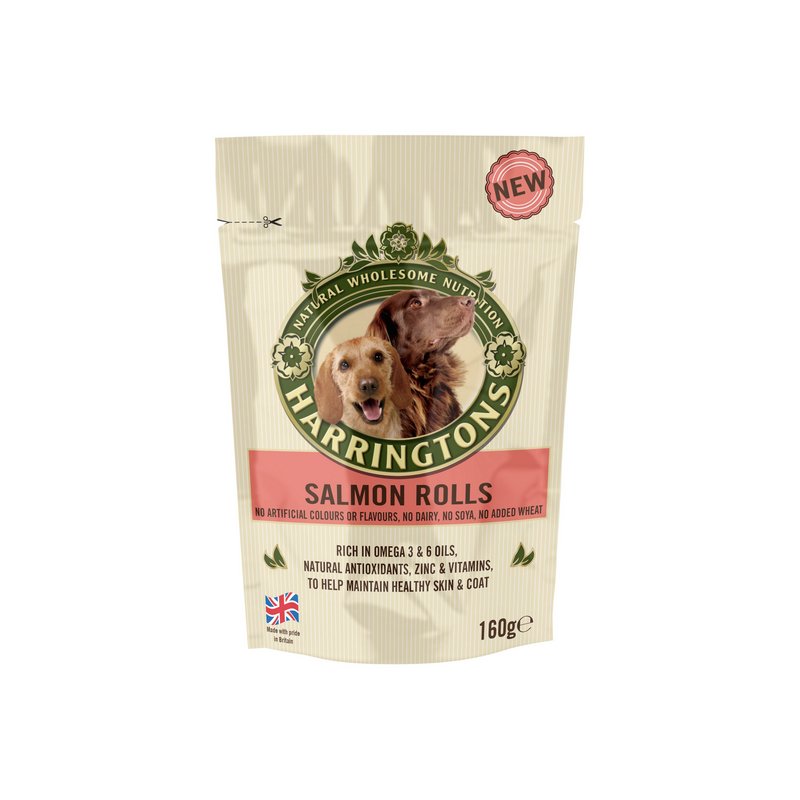 Harringtons Salmon Rolls Dog Treats 160g - Fernie's Choice Classic Country Wear for Dogs