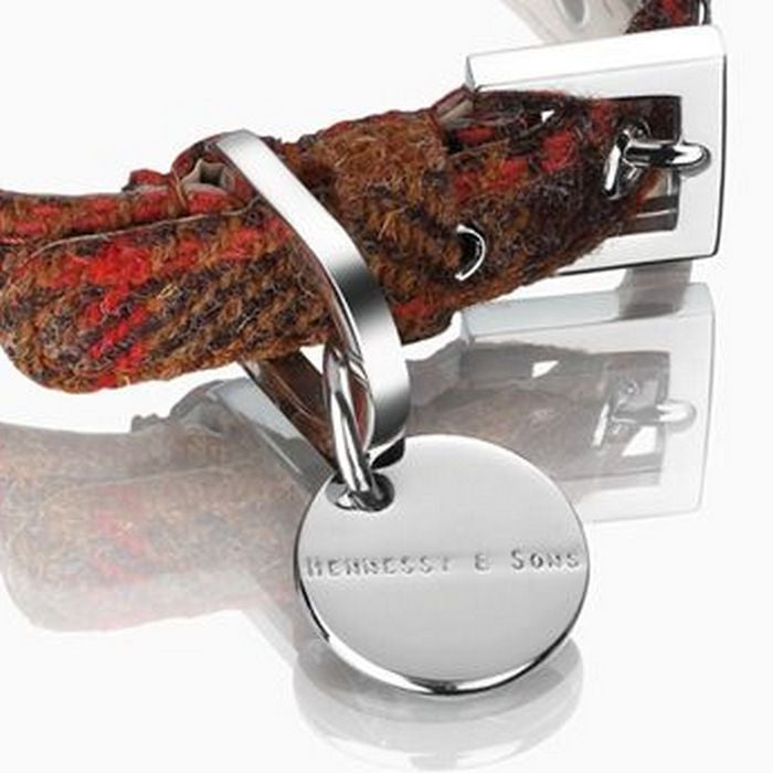 Harris Tweed Collar  - Luxury Rust Collar - Fernie's Choice Classic Country Wear for Dogs