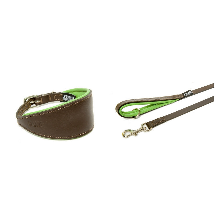 Dogs & Horses Luxury Green Padded Leather Lead - Fernie's Choice Classic Country Wear for Dogs