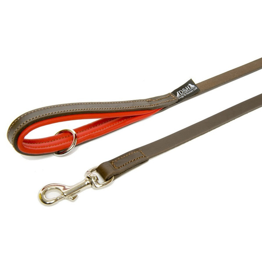 Dogs & Horses Luxury Red Padded Leather Lead - Fernie's Choice Classic Country Wear for Dogs