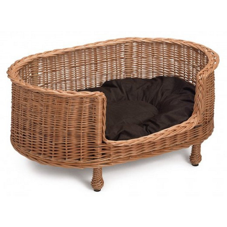 Luxury Oval Wicker Dog Bed - Fernie's Choice Classic Country Wear for Dogs