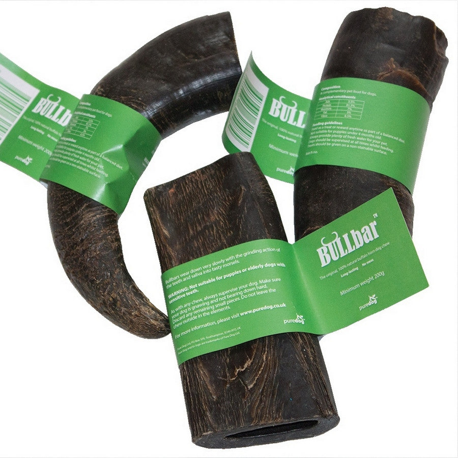 Pure Dog Bullbar Horn Dog Chew - Fernie's Choice Classic Country Wear for Dogs