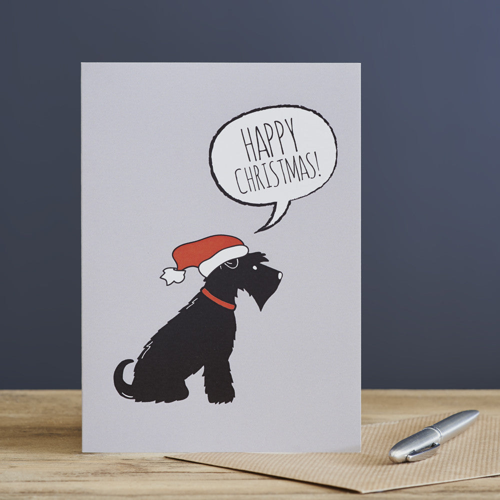BLACK SCHNAUZER CHRISTMAS CARD - Fernie's Choice Classic Country Wear for Dogs