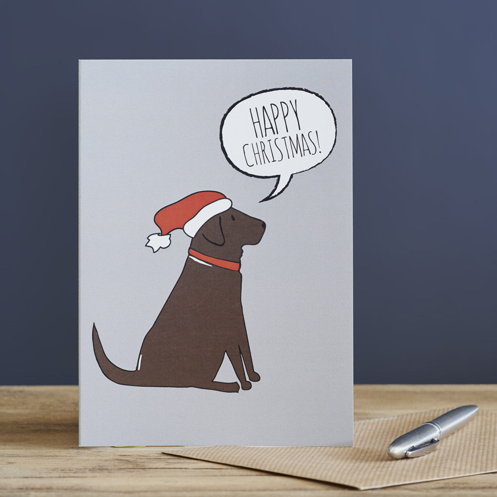 CHOCOLATE LABRADOR CHRISTMAS CARD - Fernie's Choice Classic Country Wear for Dogs