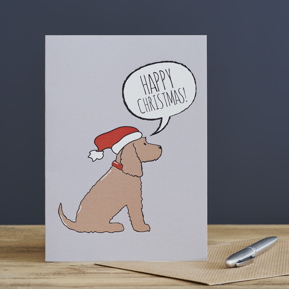 GOLDEN COCKER SPANIEL CHRISTMAS CARD - Fernie's Choice Classic Country Wear for Dogs
