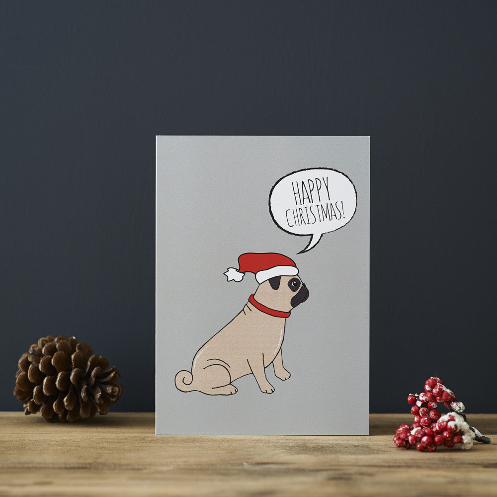 PUG CHRISTMAS CARD - Fernie's Choice Classic Country Wear for Dogs