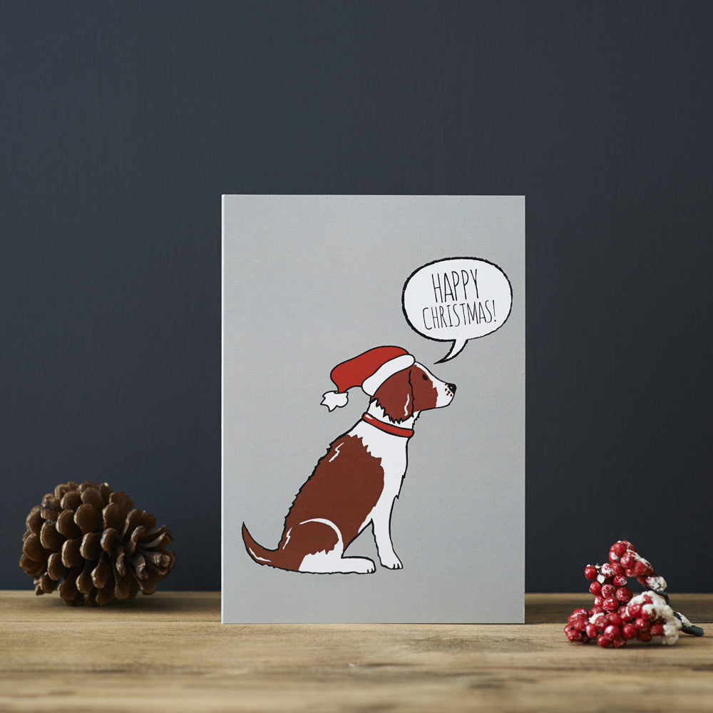 SPINGER SPANIEL - LIVER. CHRISTMAS CARD - Fernie's Choice Classic Country Wear for Dogs