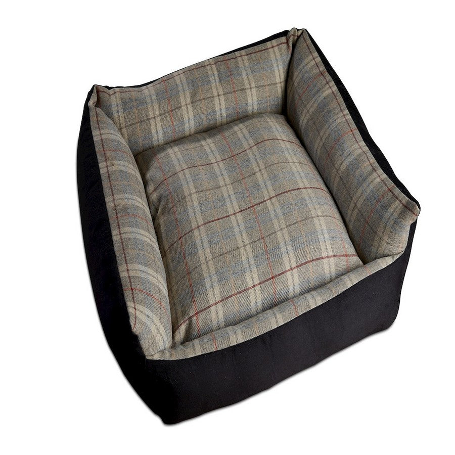 Bronte Glen Tweed Wool Dog Bed - Grey - Fernie's Choice Classic Country Wear for Dogs