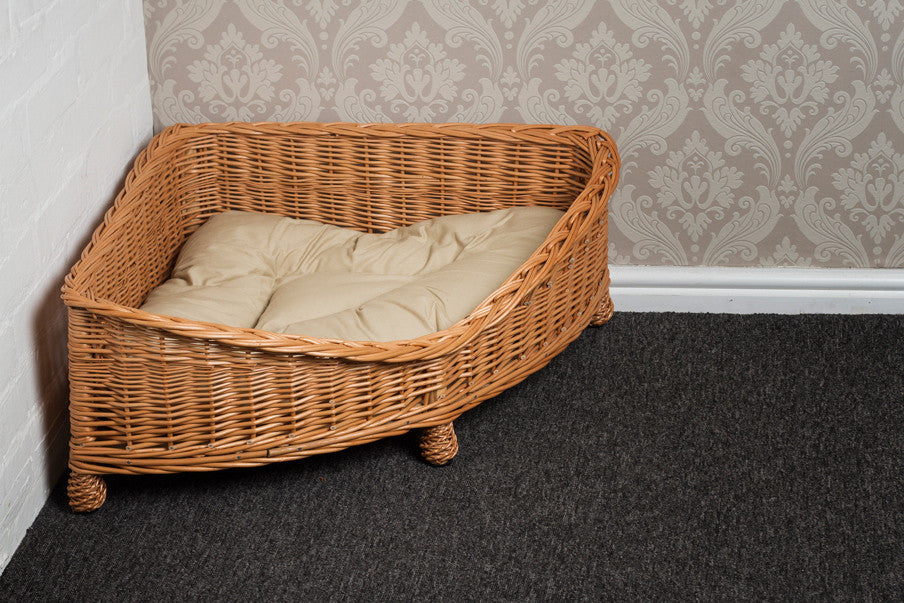 Corner Wicker Dog Bed - Fernie's Choice Classic Country Wear for Dogs