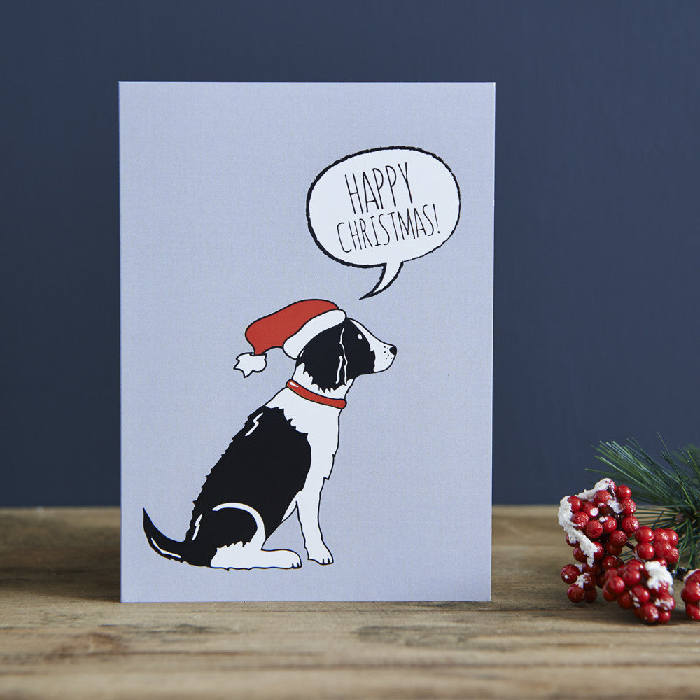 B&W Springer Spaniel CHRISTMAS CARD - Fernie's Choice Classic Country Wear for Dogs