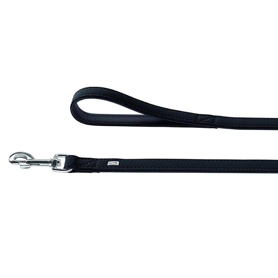 Hunter Art Nubuck Black Leather Lead - Fernie's Choice Classic Country Wear for Dogs