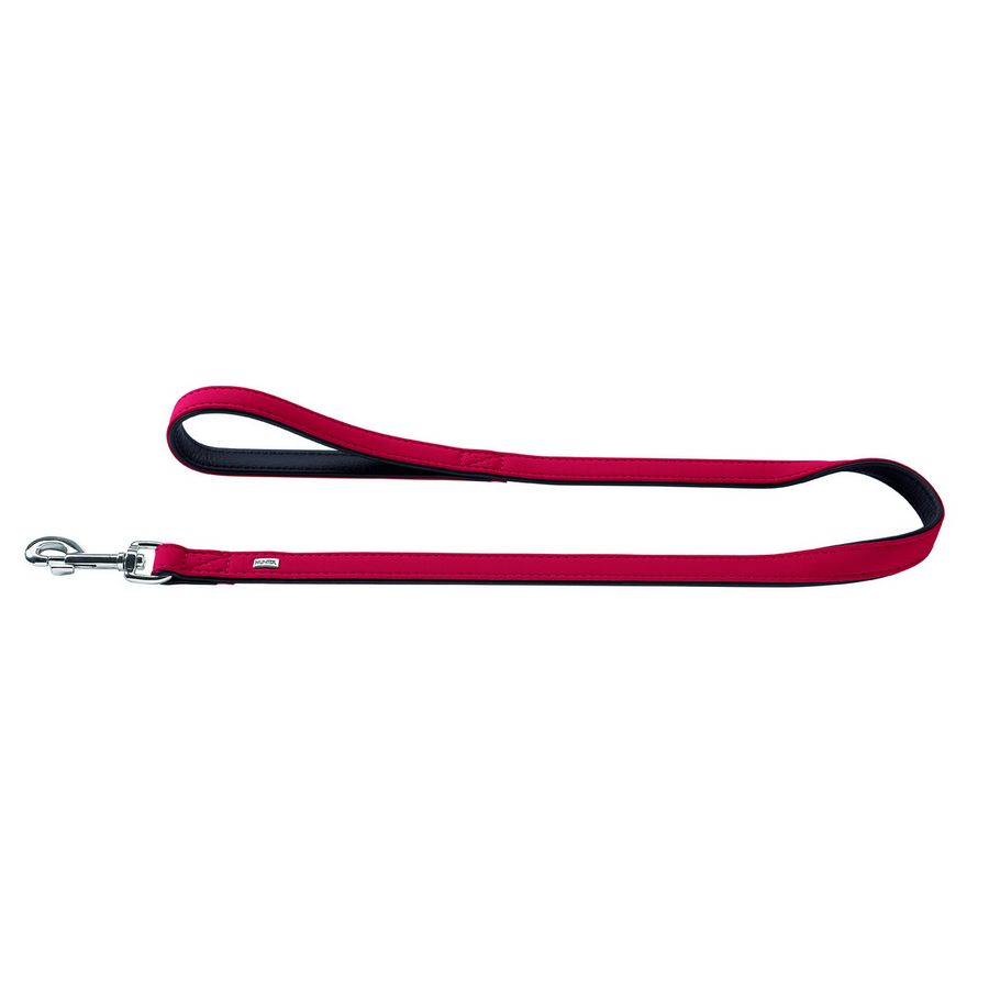 Hunter Art Nubuck Luxury Red Leather Lead - Fernie's Choice Classic Country Wear for Dogs