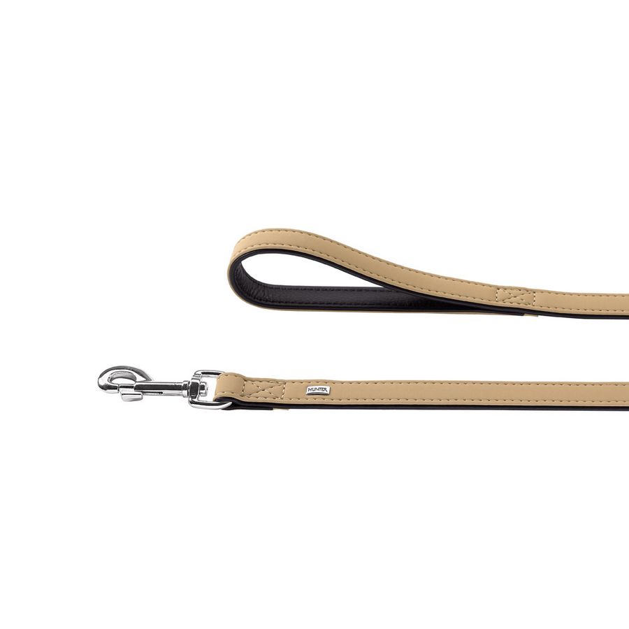 Hunter Art Nubuck Beige Leather Lead - Fernie's Choice Classic Country Wear for Dogs