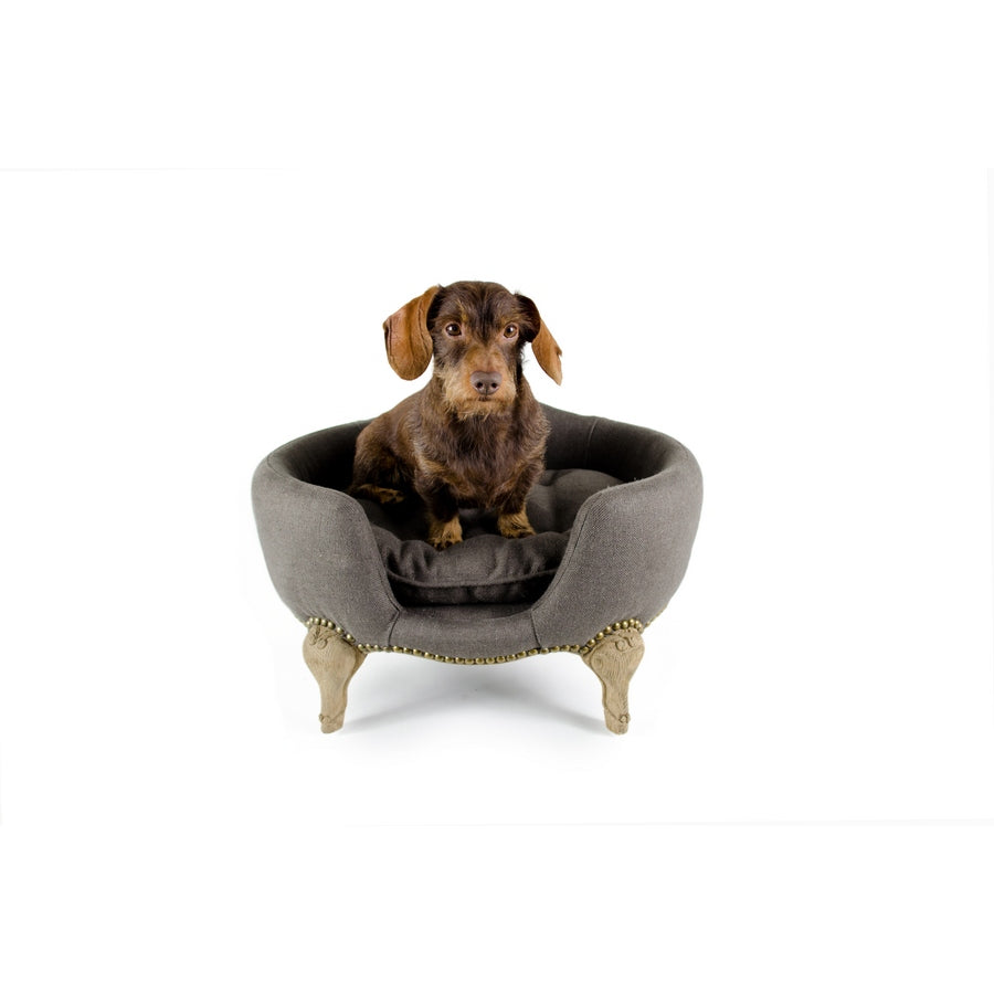 Lord Lou Luxury Dog Bed - Antoinette  - Charcoal Brown - Fernie's Choice Classic Country Wear for Dogs