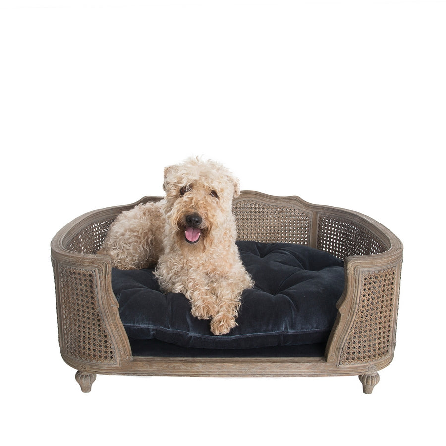 Lord Lou Luxury Dog Bed - Arthur - Arthur Royal Blue Velvet (W) - Fernie's Choice Classic Country Wear for Dogs
