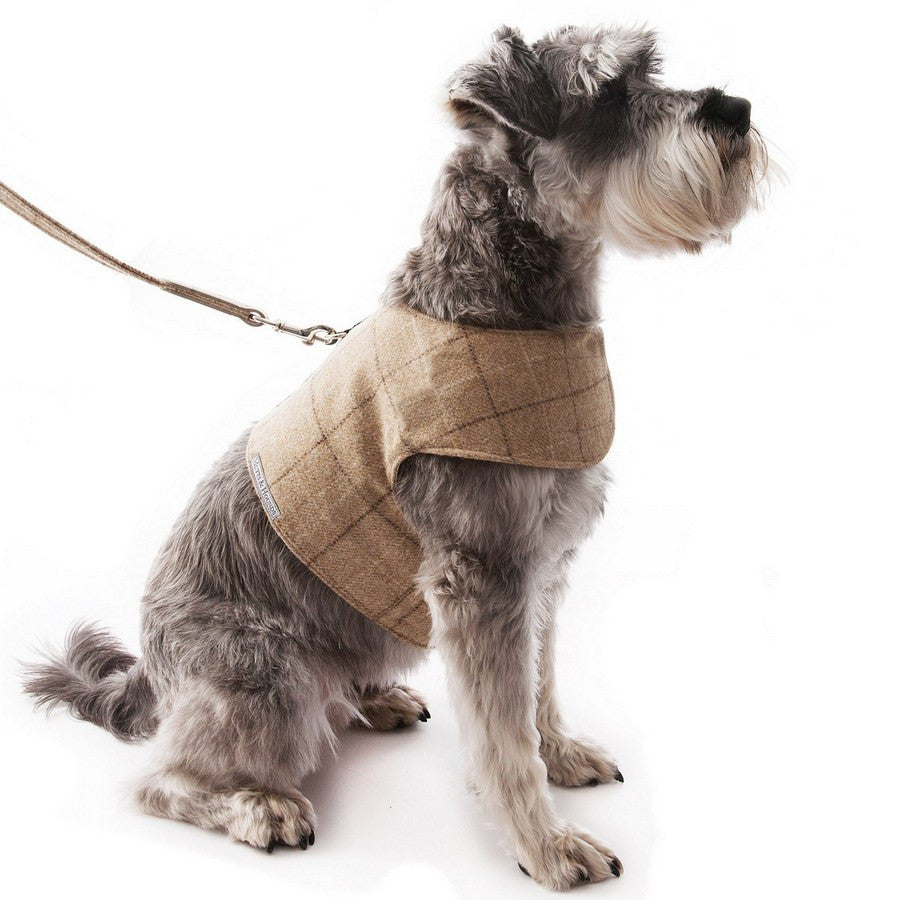 Oatmeal Check Tweed Soft Harness - Fernie's Choice Classic Country Wear for Dogs