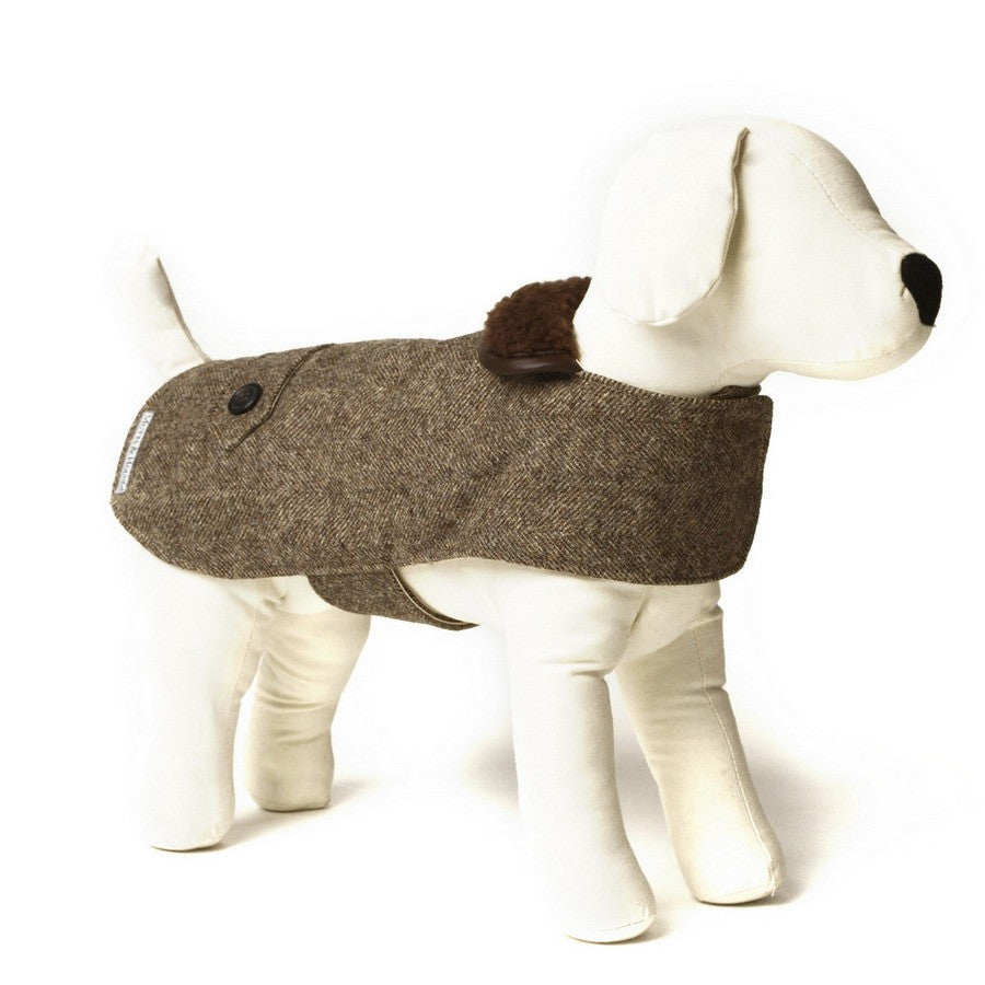 Herringbone Tweed Coat - Fernie's Choice Classic Country Wear for Dogs