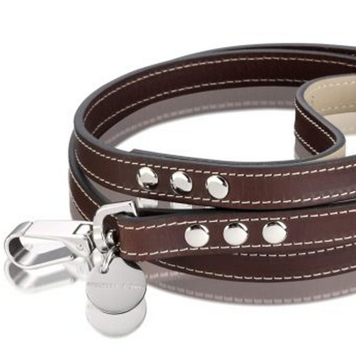 H & S Royal Chocolate Brown Leather Lead - Fernie's Choice Classic Country Wear for Dogs