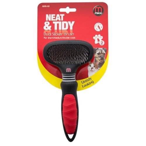 Mikki Dual Slicker Dog Brush for Short Medium and Double Coats - Fernie's Choice Classic Country Wear for Dogs
