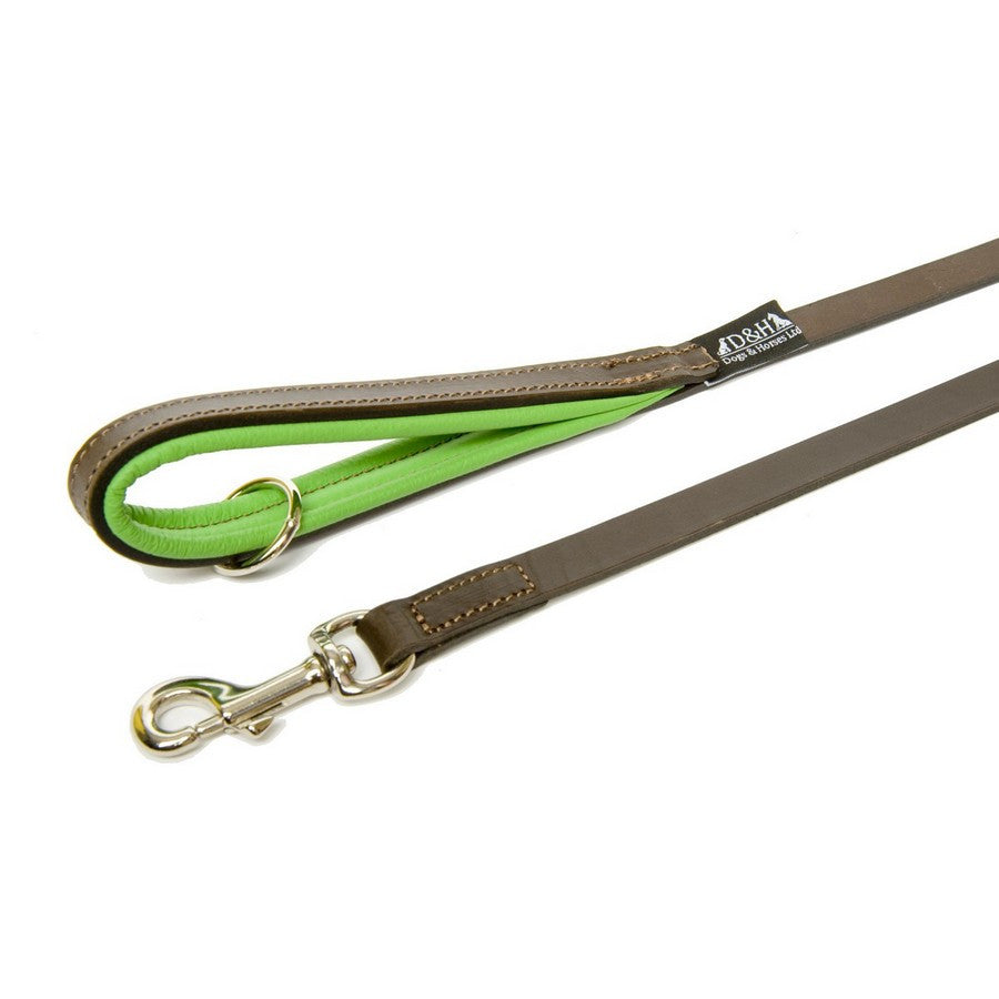 Dogs & Horses Luxury Green Padded Leather Lead - Fernie's Choice Classic Country Wear for Dogs