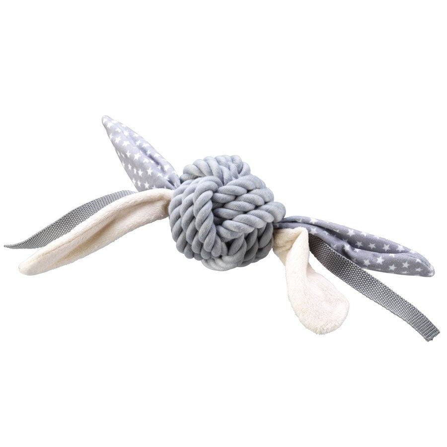 Rope Ball with Tags in Grey - Fernie's Choice Classic Country Wear for Dogs