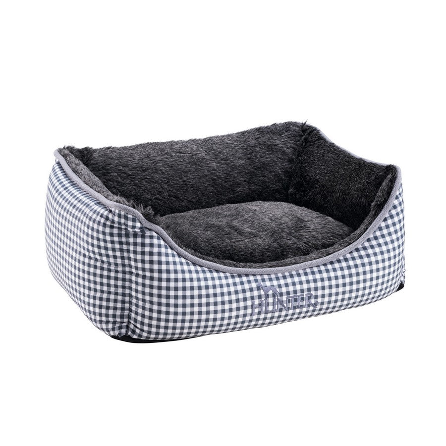 Astana Gingham Dog Bed by Hunter - Brown - Fernie's Choice Classic Country Wear for Dogs