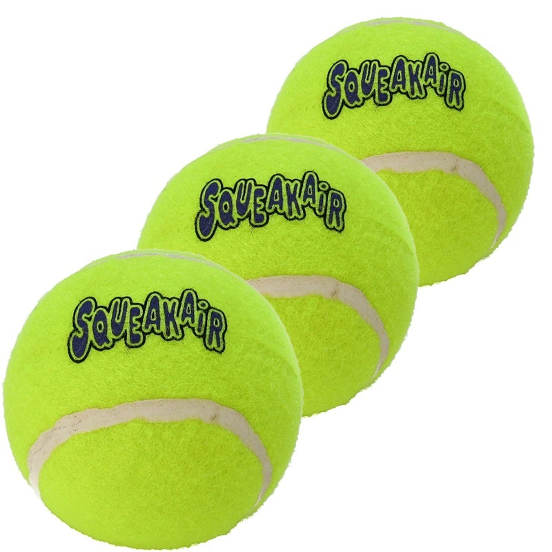 KONG Squeakair Dog Toy Tennis Ball - Medium, Pack of 3 - Fernie's Choice Classic Country Wear for Dogs