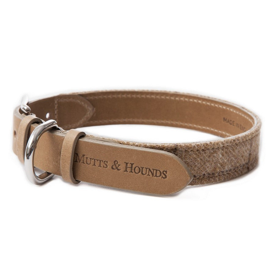 Oatmeal Check Tweed Dog Lead - Fernie's Choice Classic Country Wear for Dogs